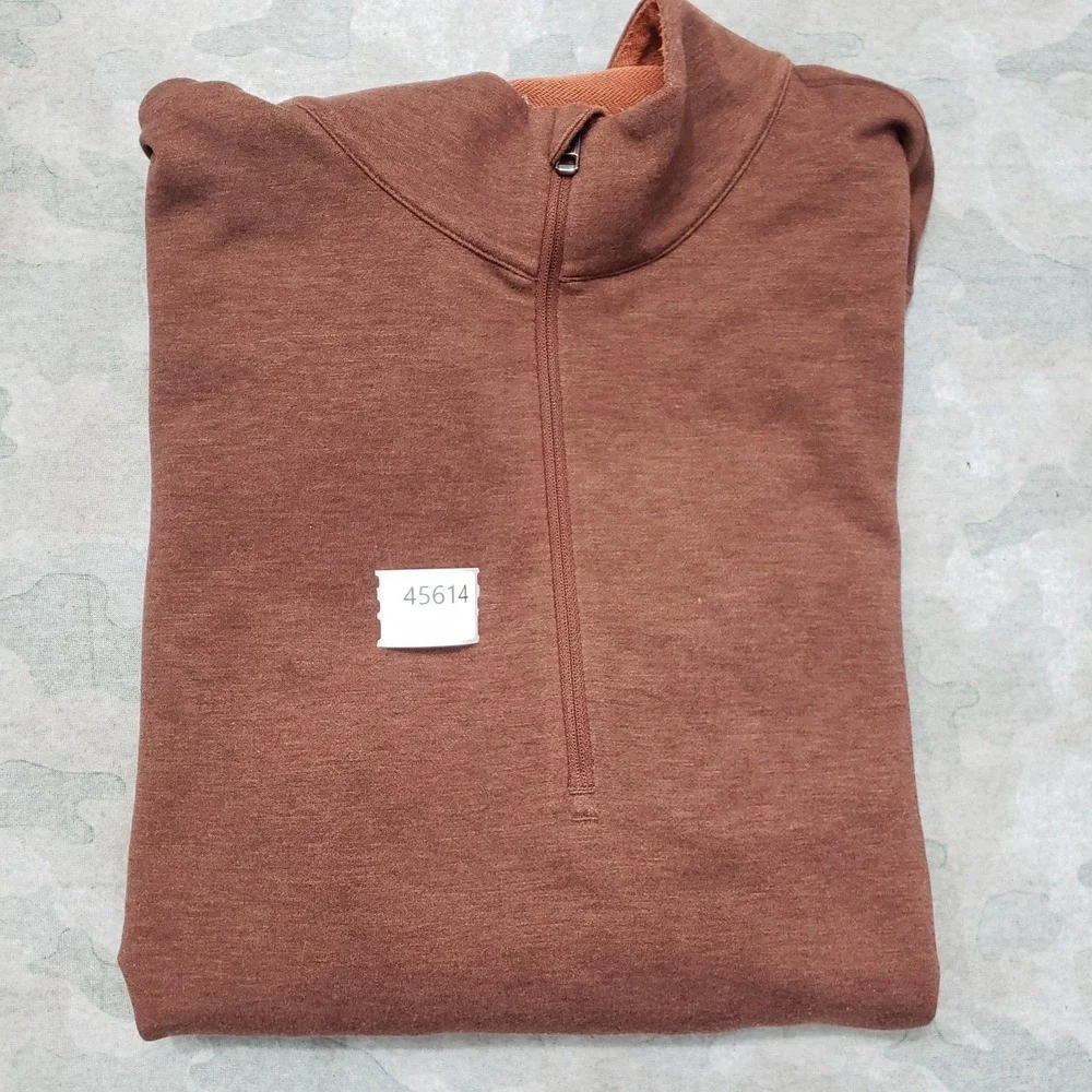 Prana‎ Shirt Mens Medium Brown Quarter Zip Long Sleeve Outdoors
